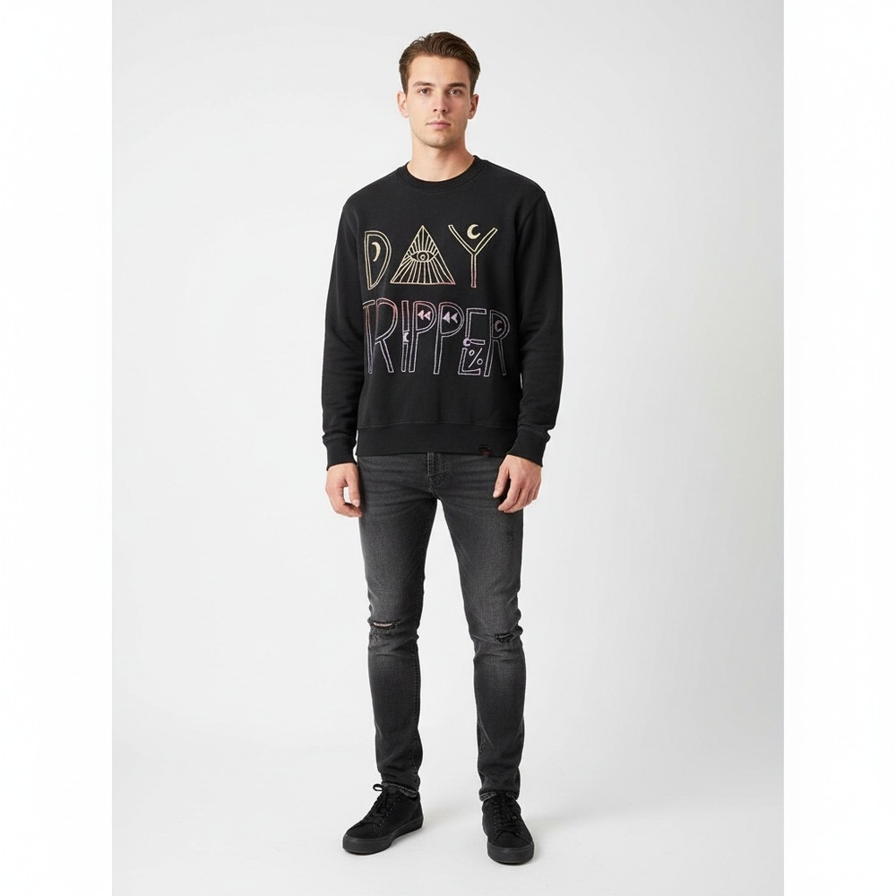 LIFE CLOTHING CO. Black Long Sleeve Pullover Sweatshirt Size Small